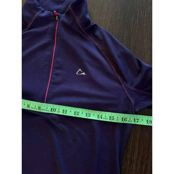 Paradox Purple Merino Blend 1/4 Zip Long-Sleeve Top Size Small - Picture 6 of 6